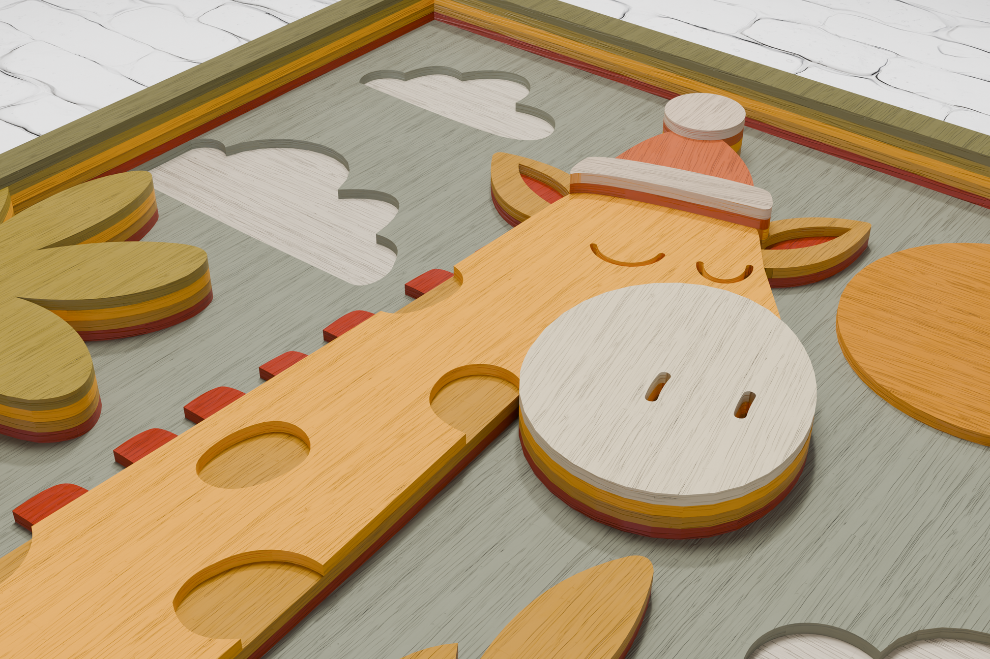 Santa Giraffe Glowforge laser file