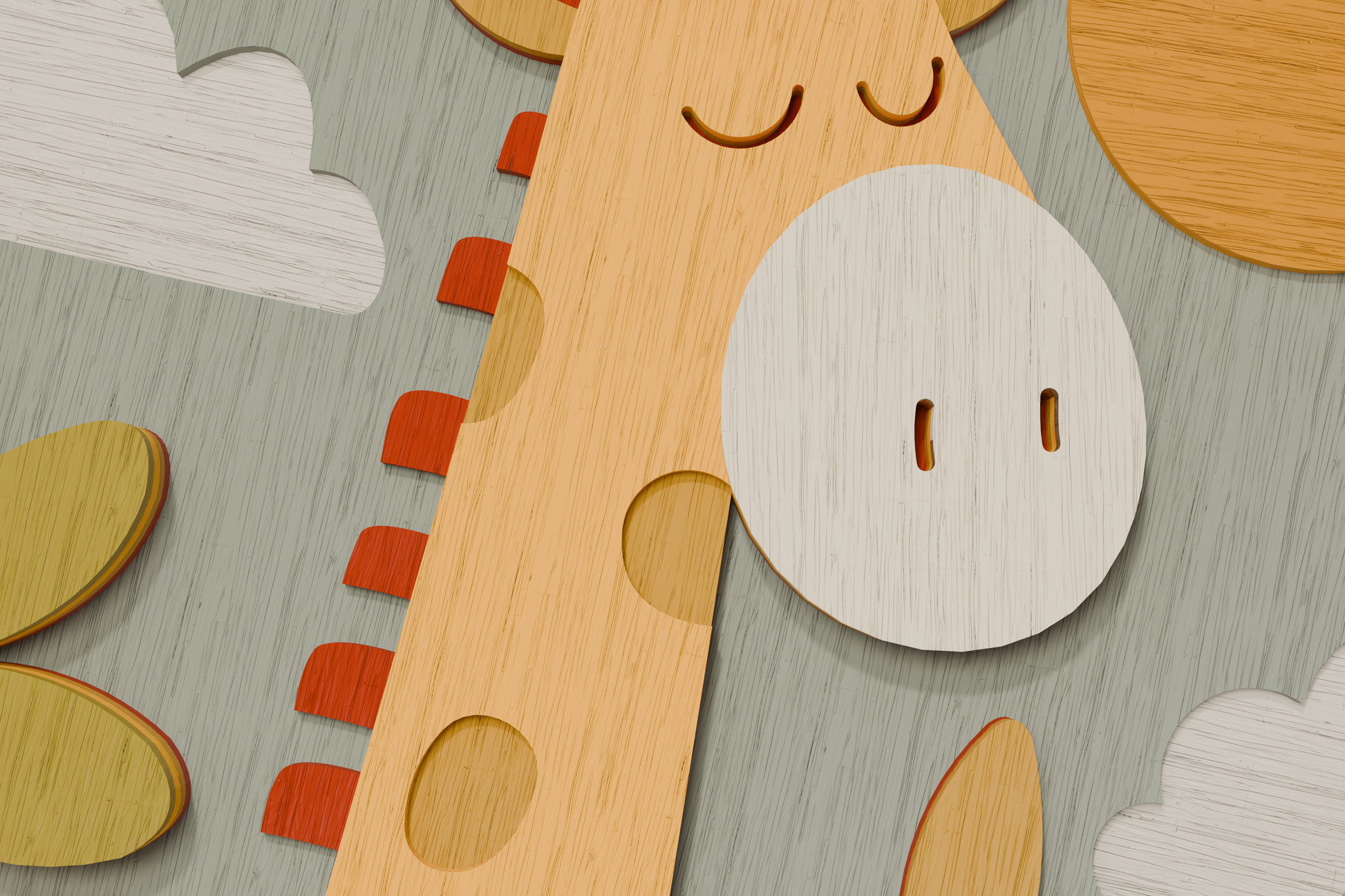Santa Giraffe Silhouette cut file
