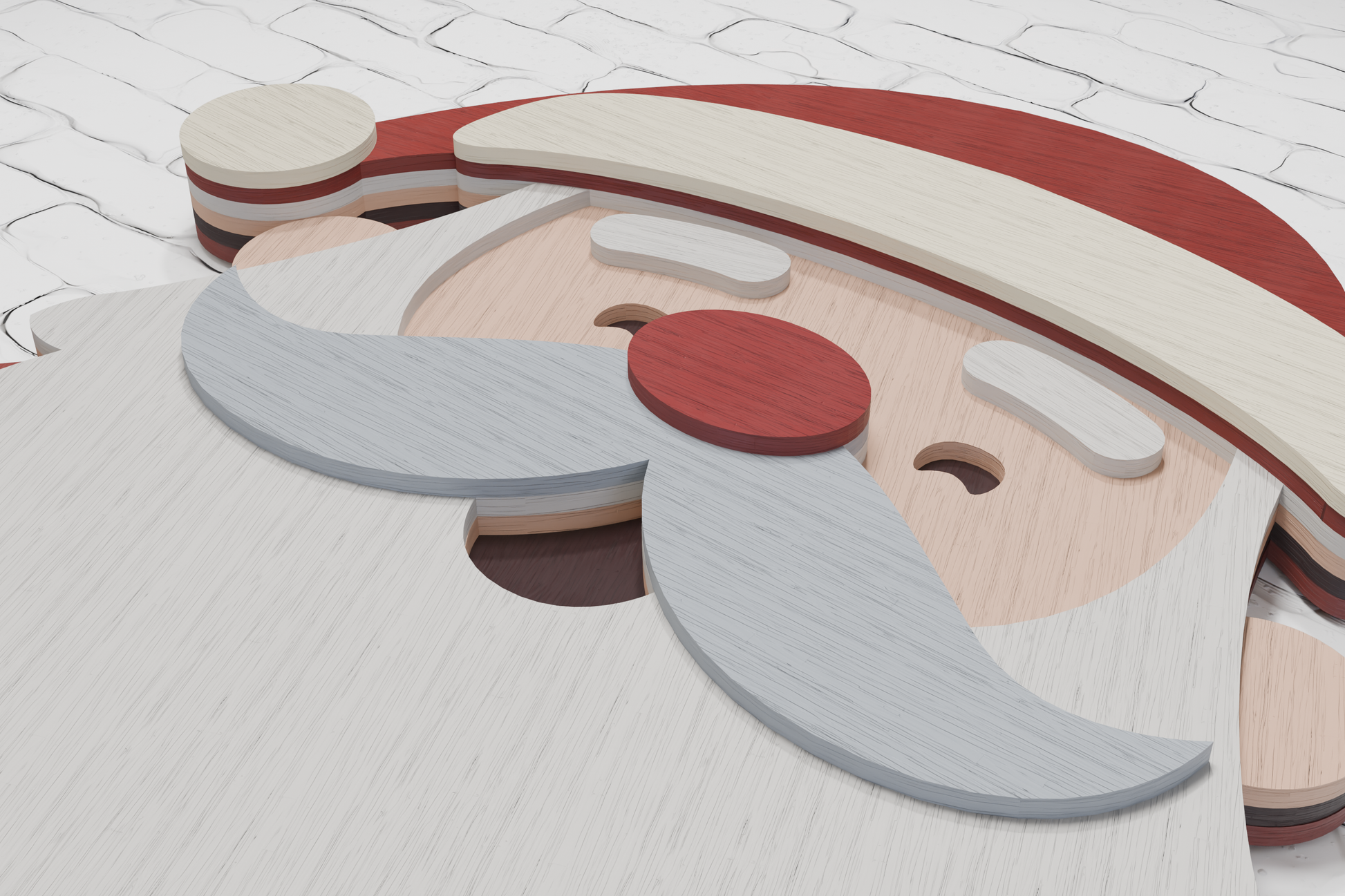 Santa Head Glowforge laser file