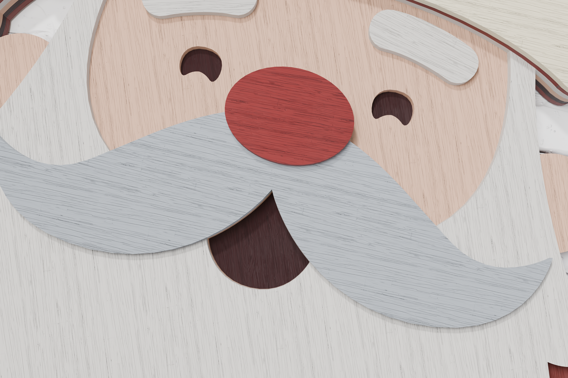 Santa Head Silhouette cut file