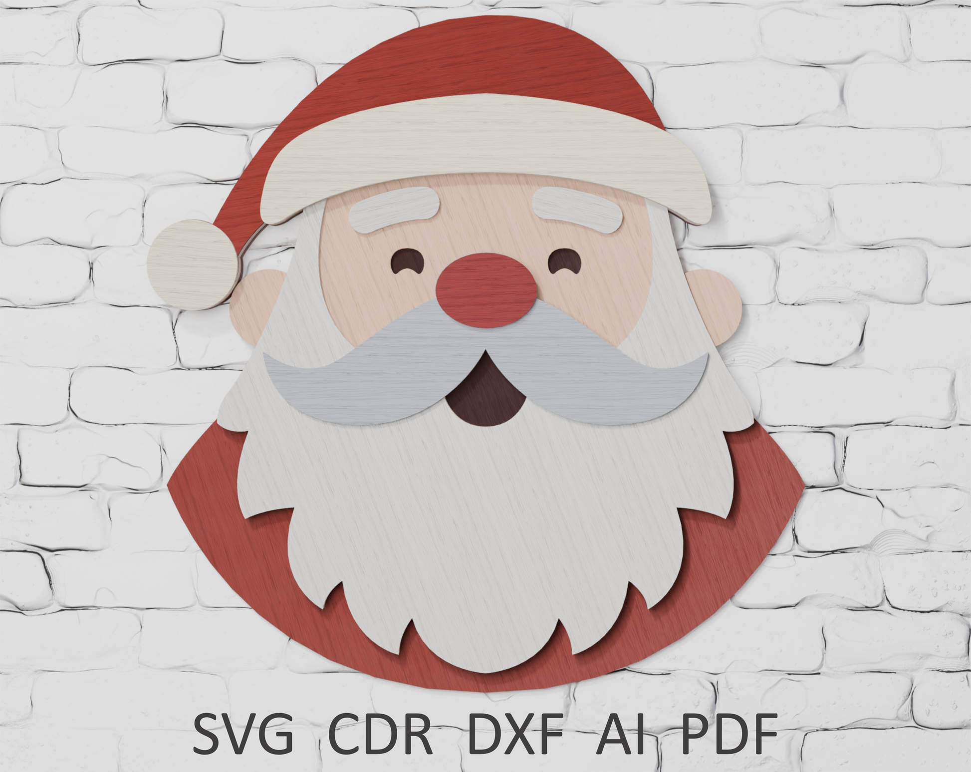 Santa Head multilayer SVG