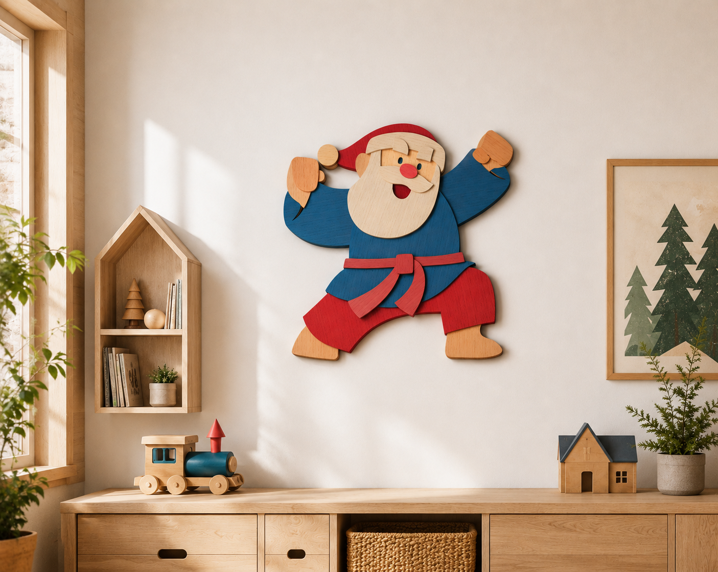 Santa Karate SVG bundle with DXF and CDR formats


