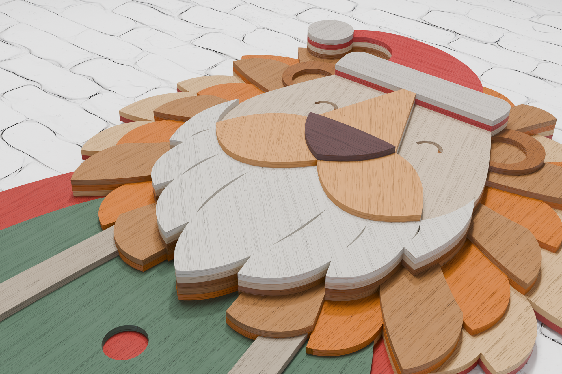 Santa Lion Glowforge laser file