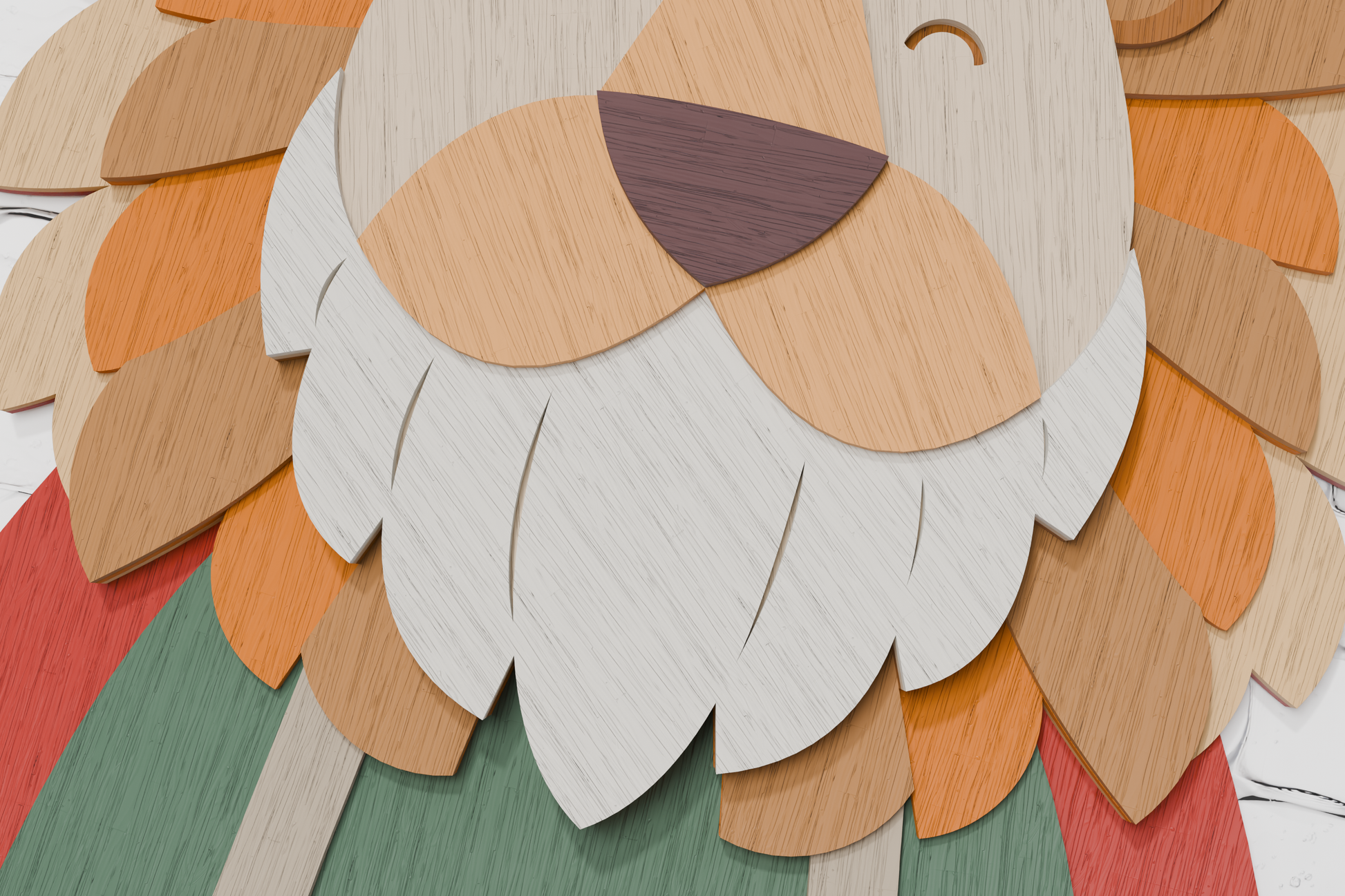 Santa Lion Silhouette cut file