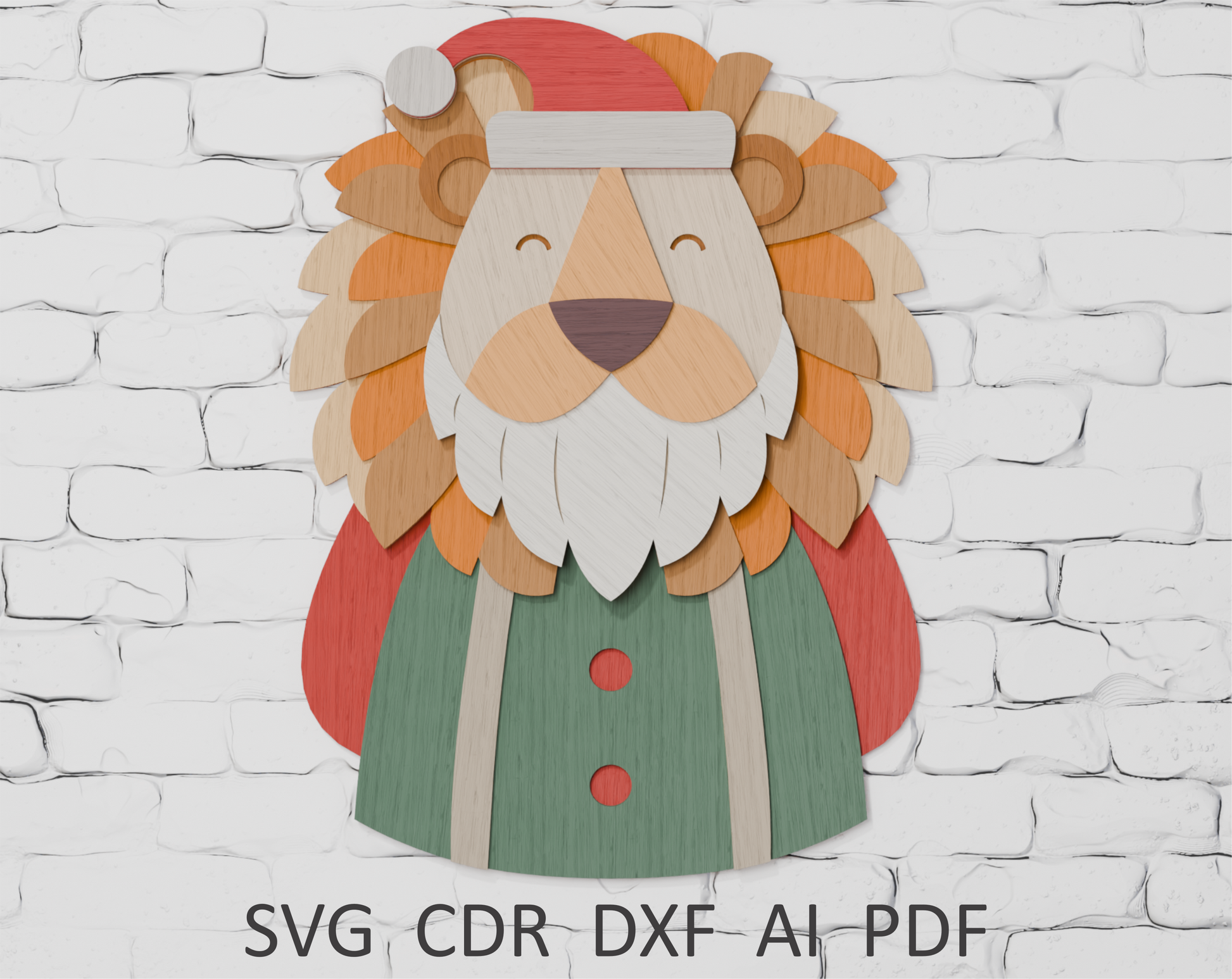 Santa Lion multilayer SVG