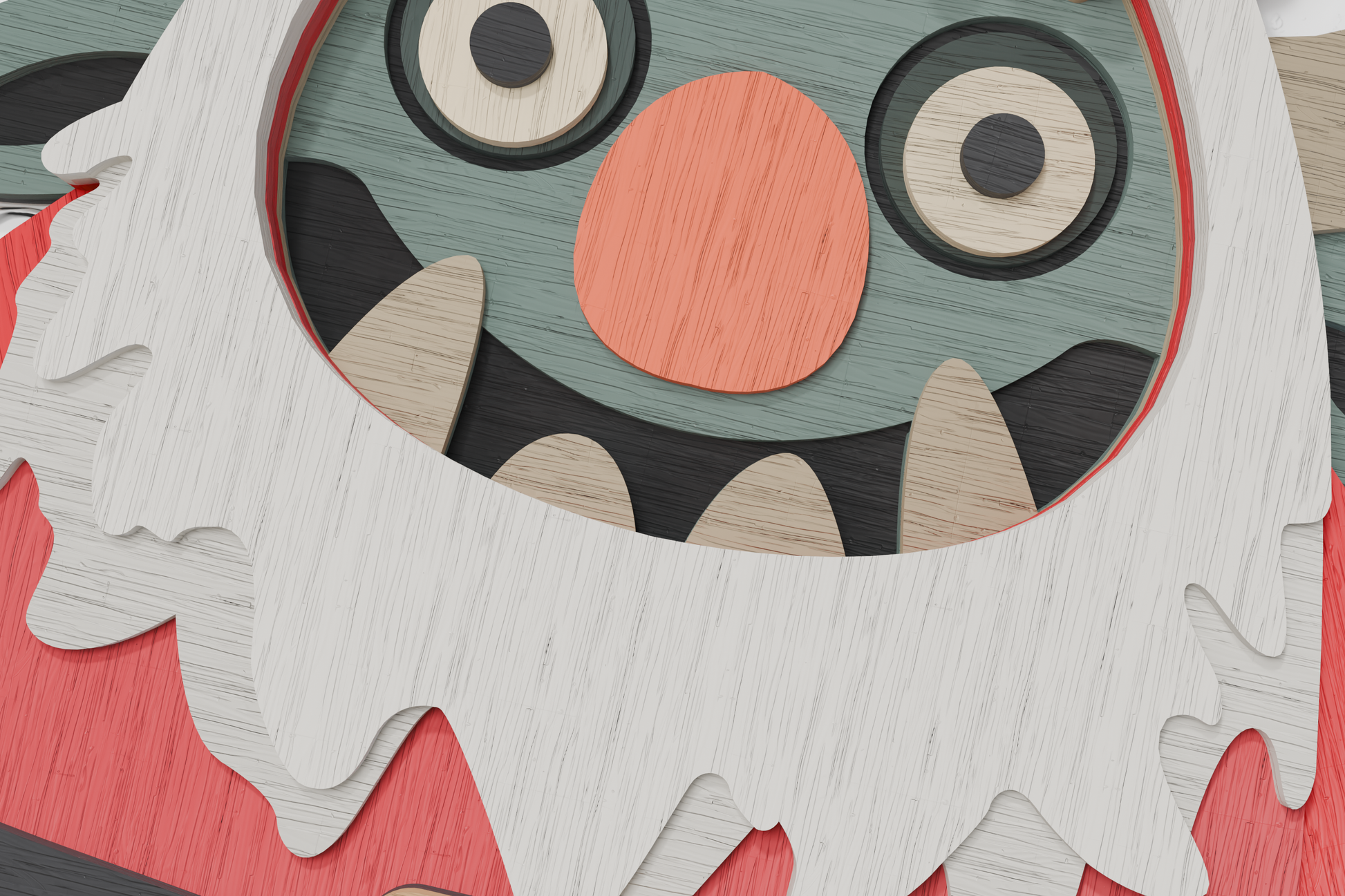 Santa Monster Silhouette cut file