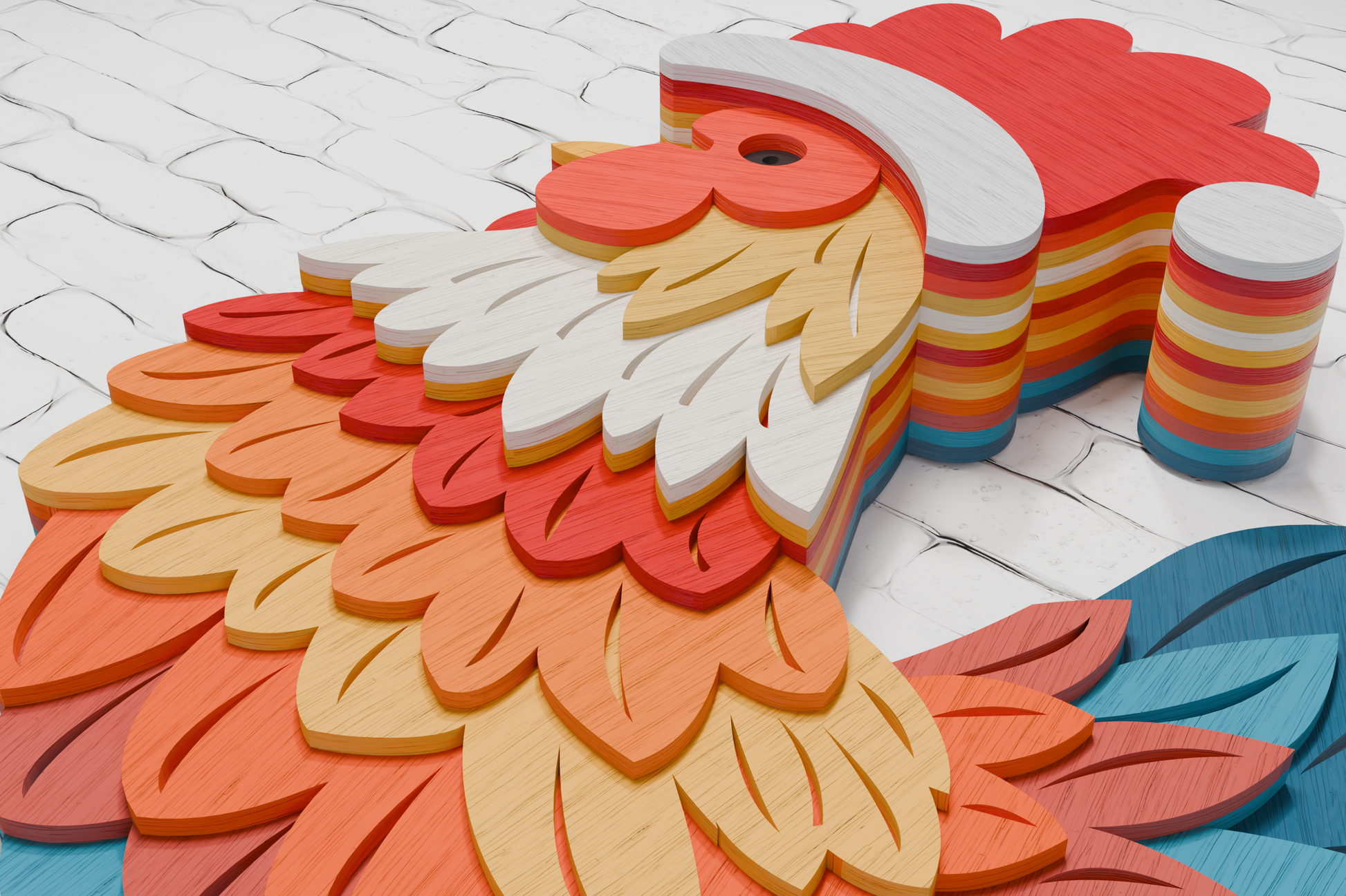 Santa Rooster Glowforge laser file