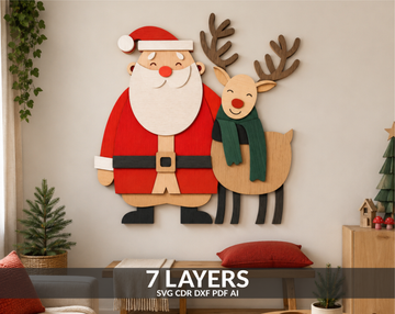 Santa Rudolph Deer SVG File

