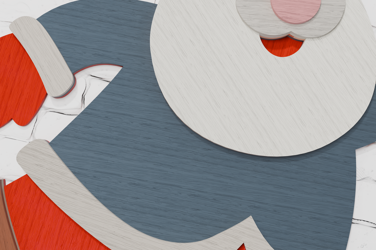 Santa Skates 3D layered paper wood SVG design