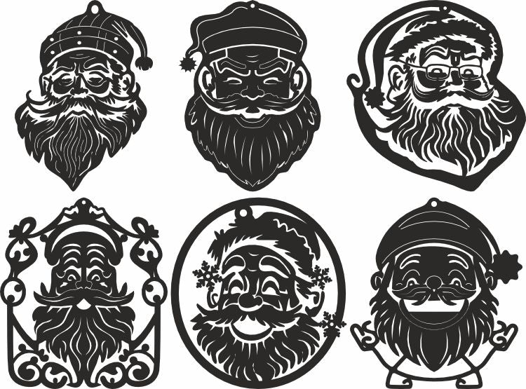 Santa claus face svg design