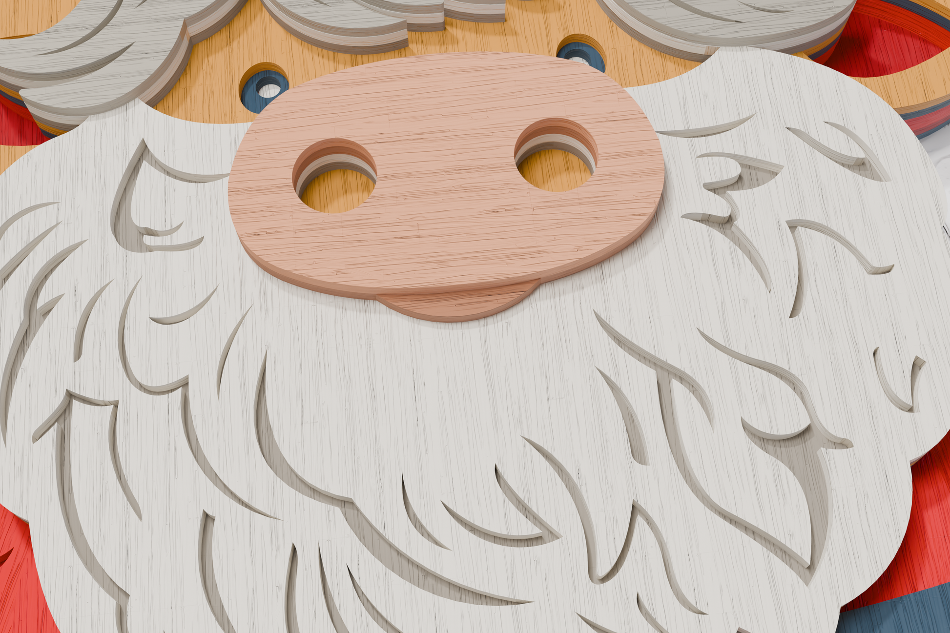 Santa highland cow dxf for xTool


