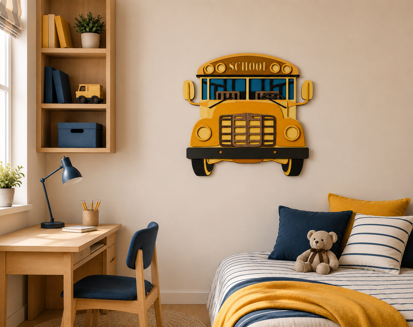 School Bus multilayer laser cut file SVG DXF PDF CDR AI