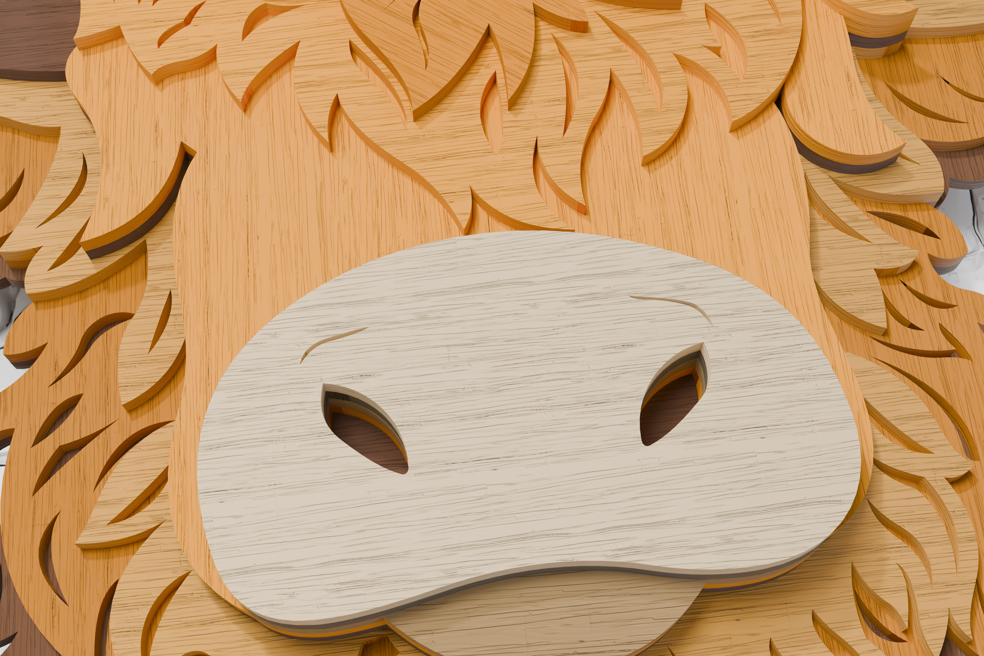 Scottish Highland cow 3D paper art SVG

