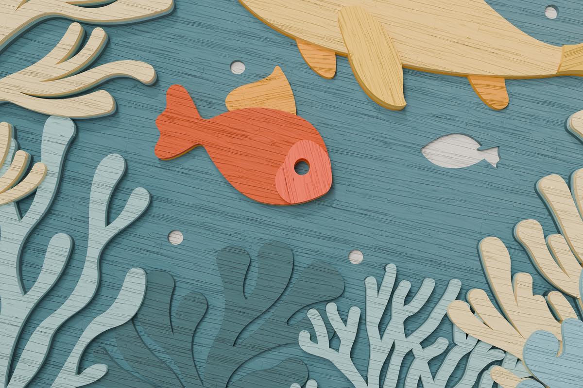 Sea scene digital files CDR DXF AI PDF SVG

