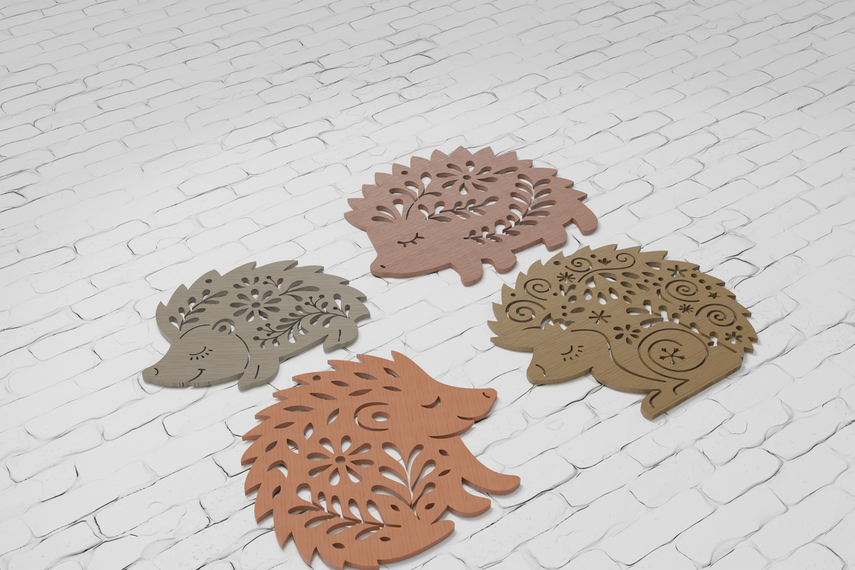 Shadow Box SVG Christmas Hedgehog layered design for Cricut