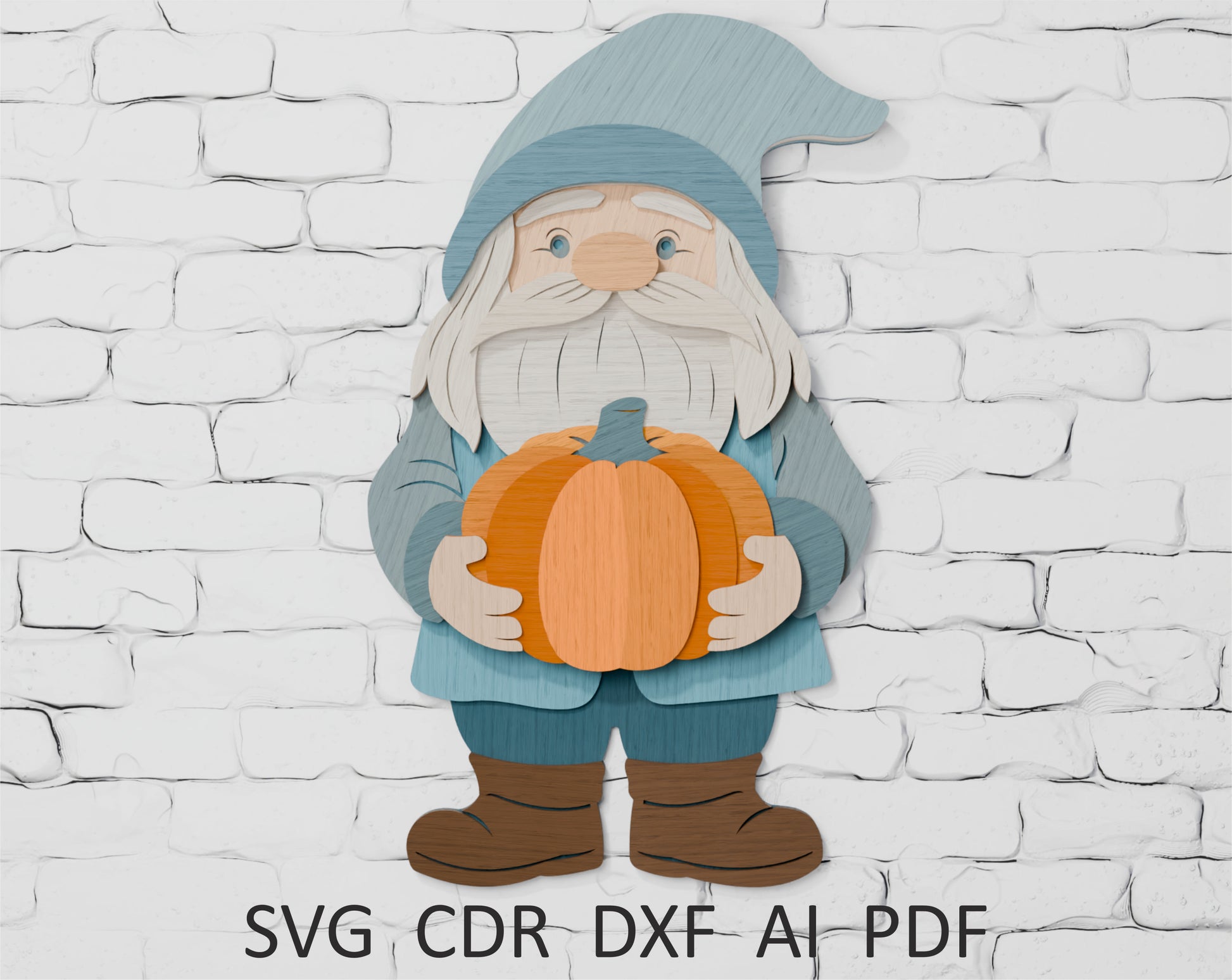 Shadow Box SVG Halloween Gnome layered design for Cricut