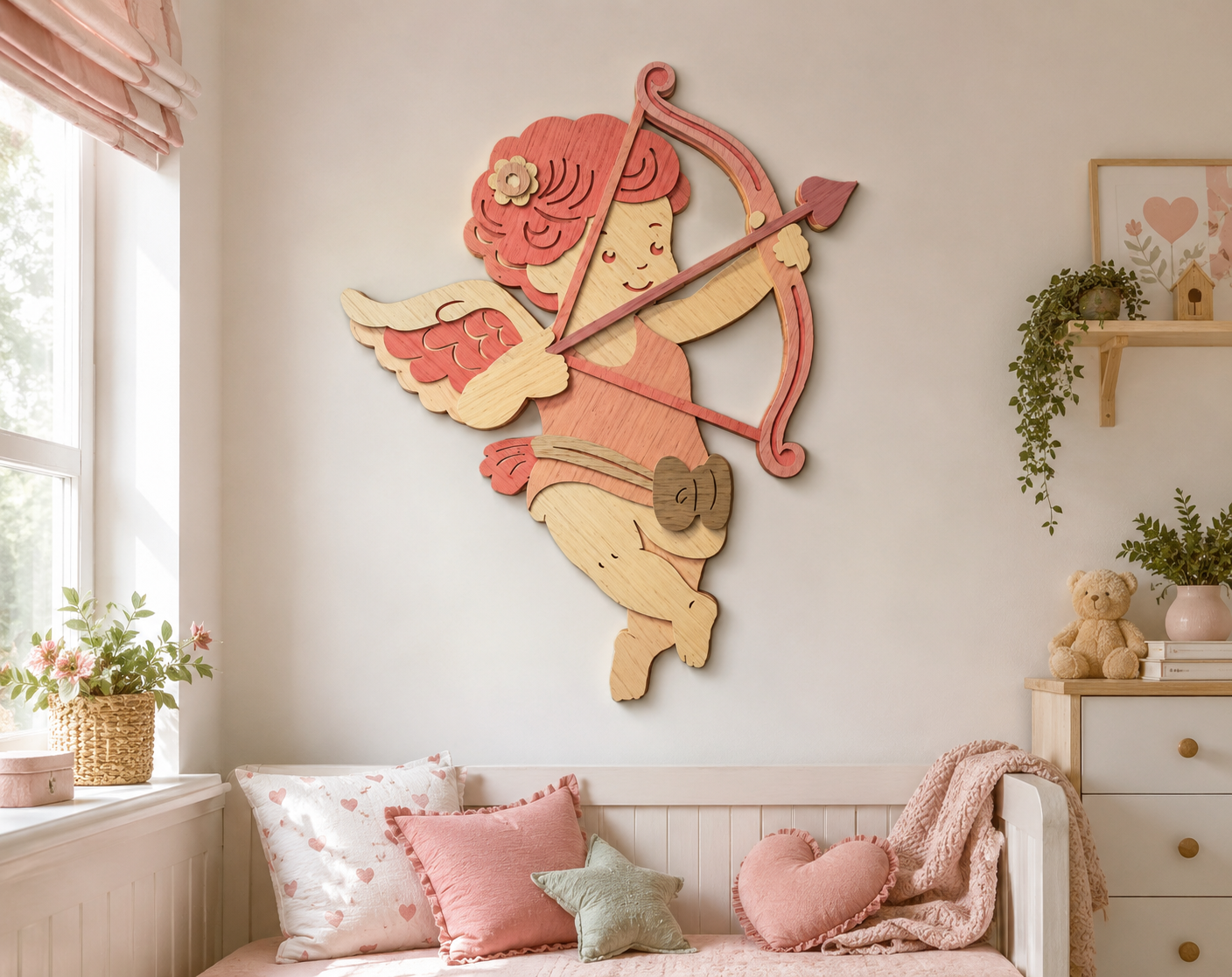 Shadow box Cupid digital download SVG

