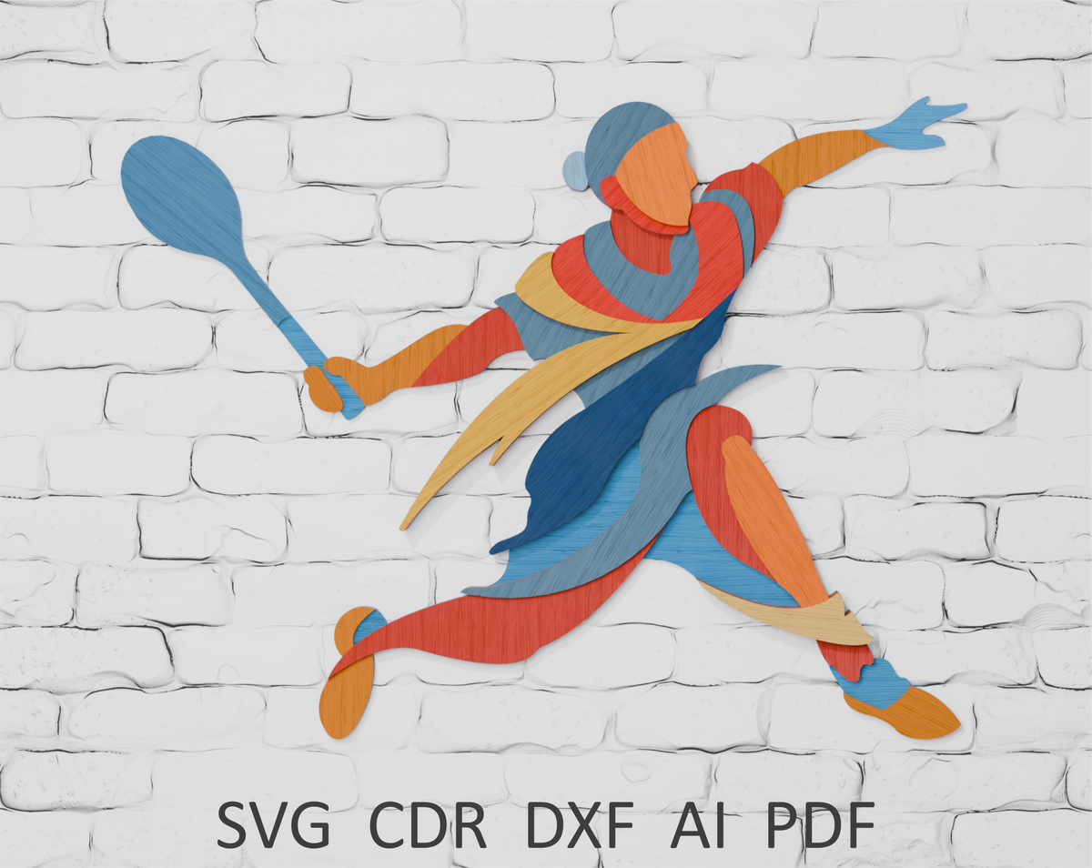 Shadow box badminton tennis digital download SVG

