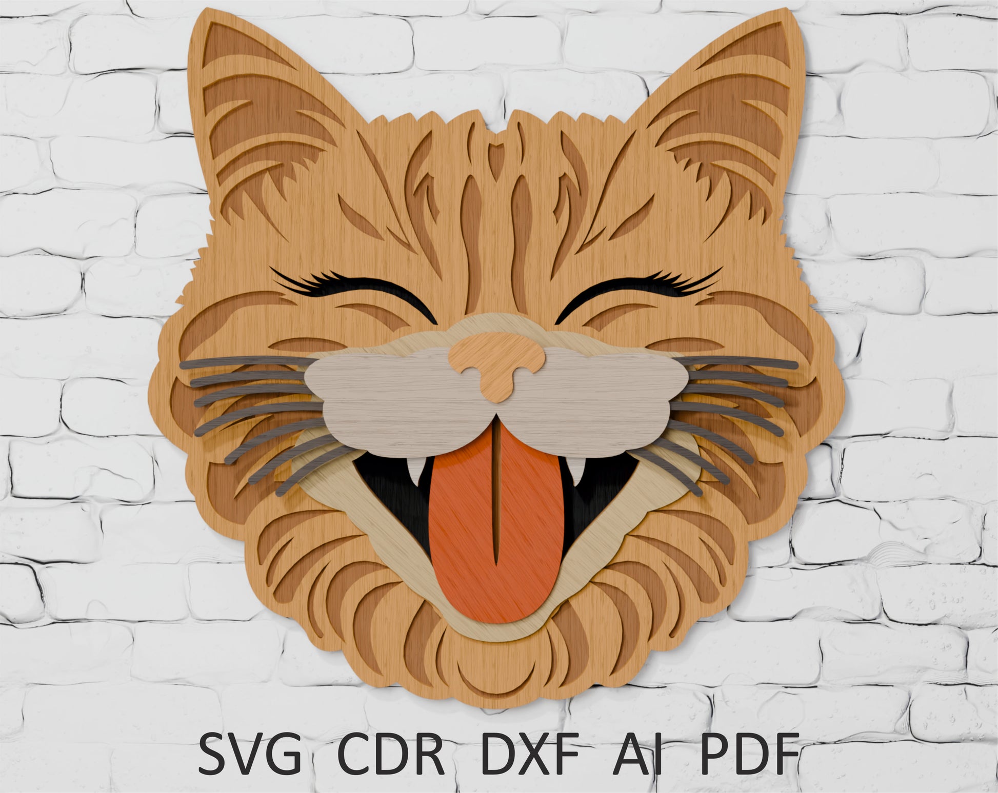 Shadow box cat digital download SVG

