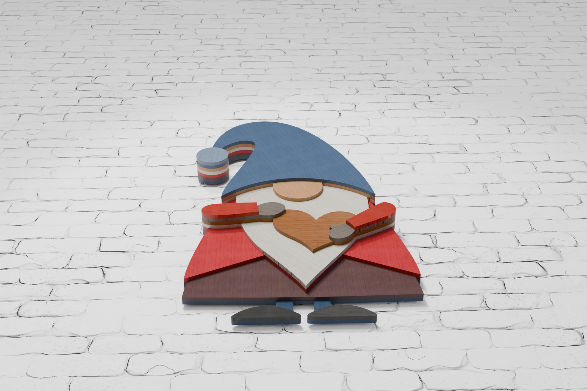 Shadow box gnome SVG for Glowforge


