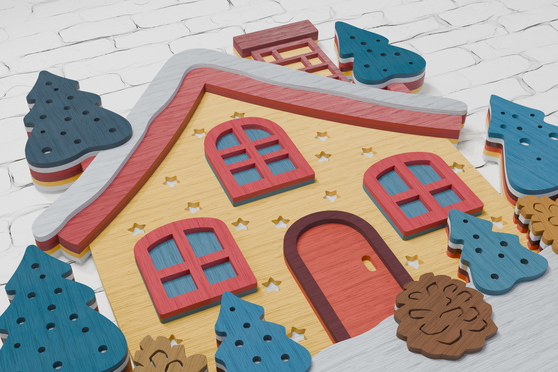 Silhouette-Cameo-Christmas-House-Papercraft-File