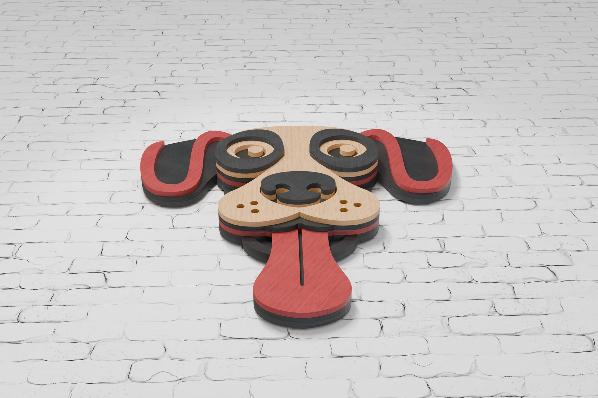 Silhouette-Cameo-Dog-Tongue-Out-Papercraft-File