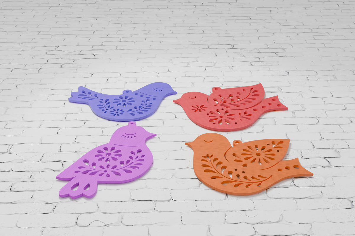 Silhouette Peace Dove Layered Art

