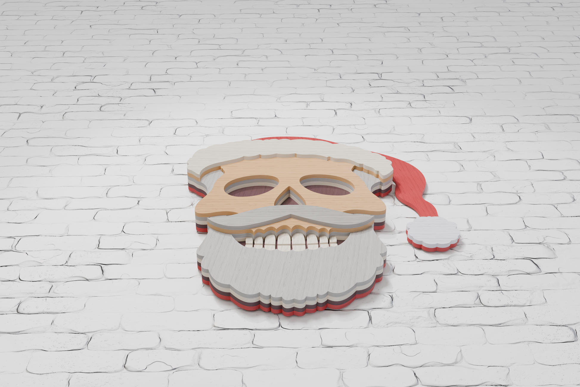 Skull Christmas Santa Cricut SVG