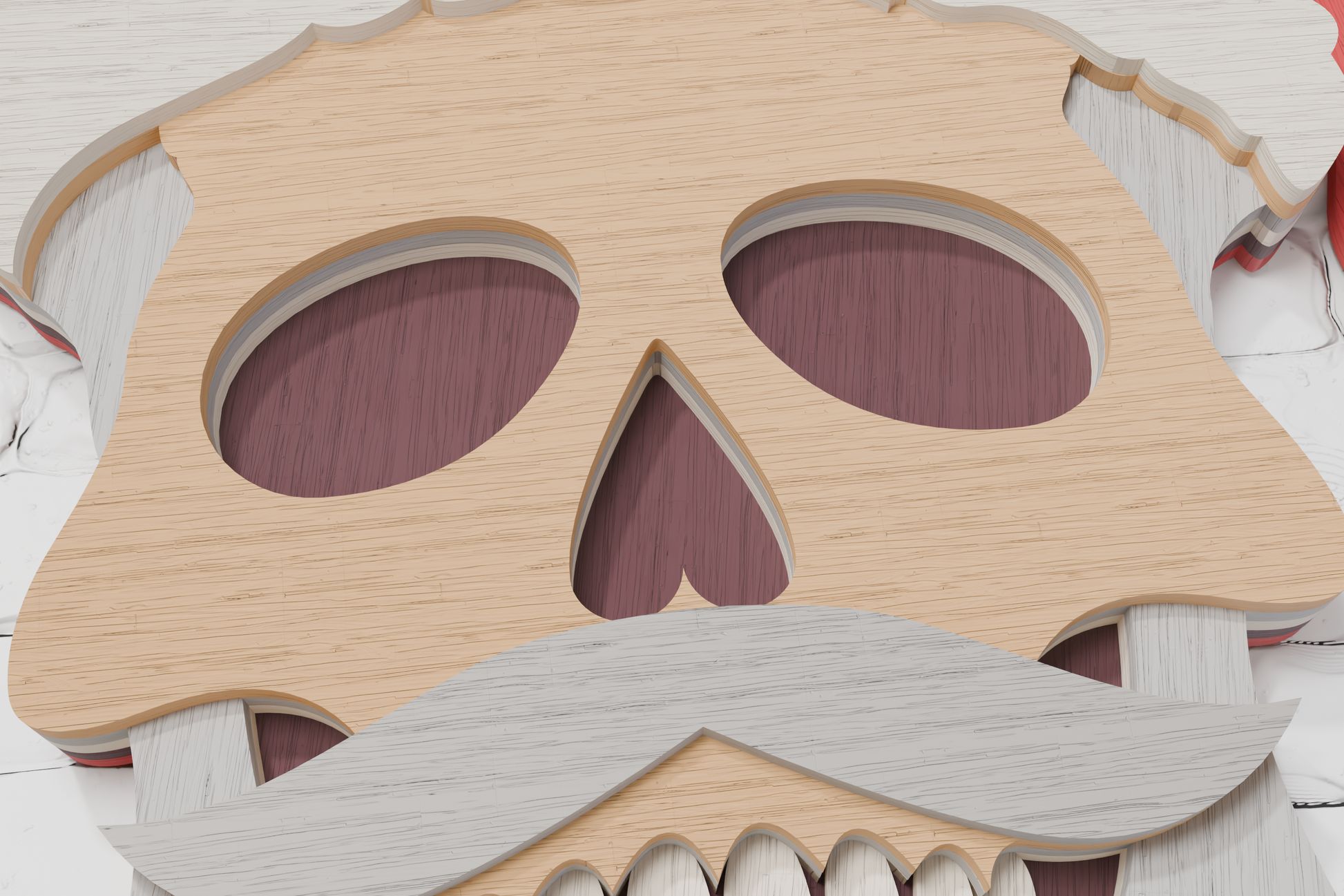 Skull Christmas Santa xTool SVG
