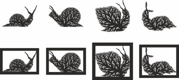 Snail Tree Wall Art - Designer Panel Collection | Digital Laser Cutting Cutting Ready Bundle Files