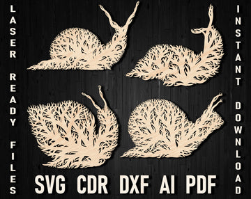 Snail Tree Wall Art - Designer Panel Collection | Digital Laser Cutting Cutting Ready Bundle Files