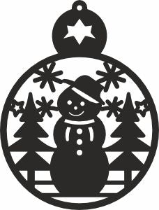 Snowman christmas dxf design