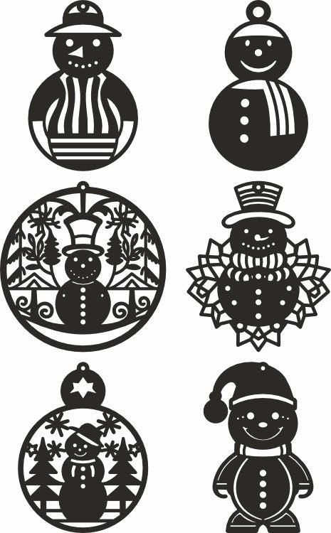 Snowman christmas vector files