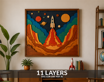Space Rocket SVG File

