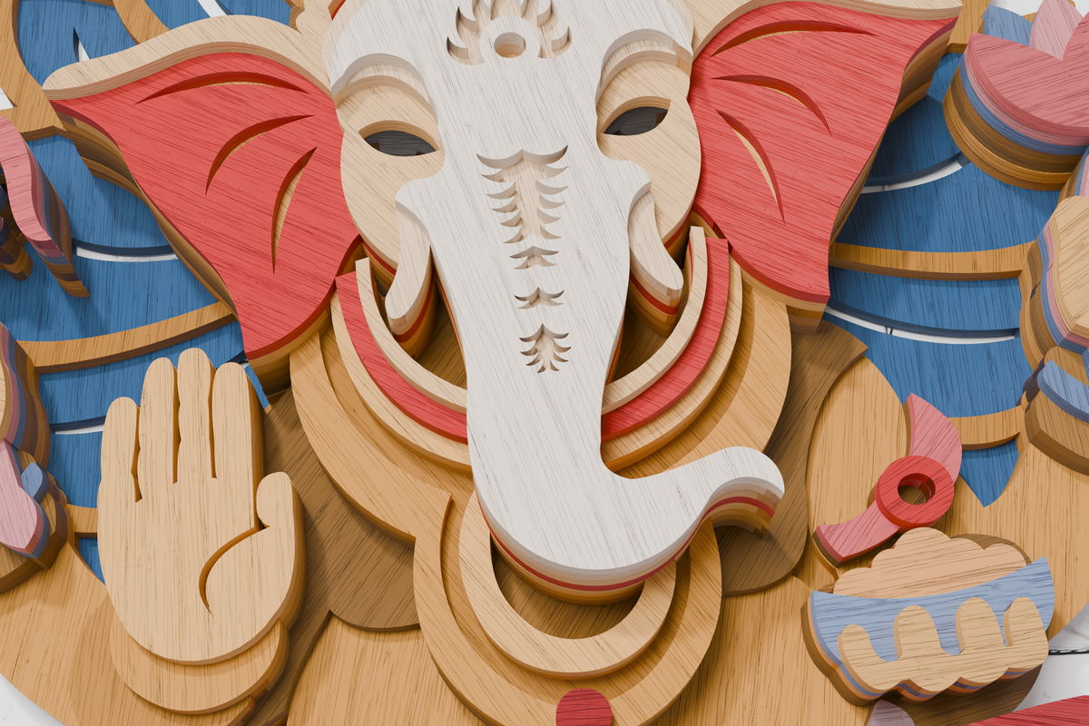Spiritual Ganesha Multilayer Craft File

