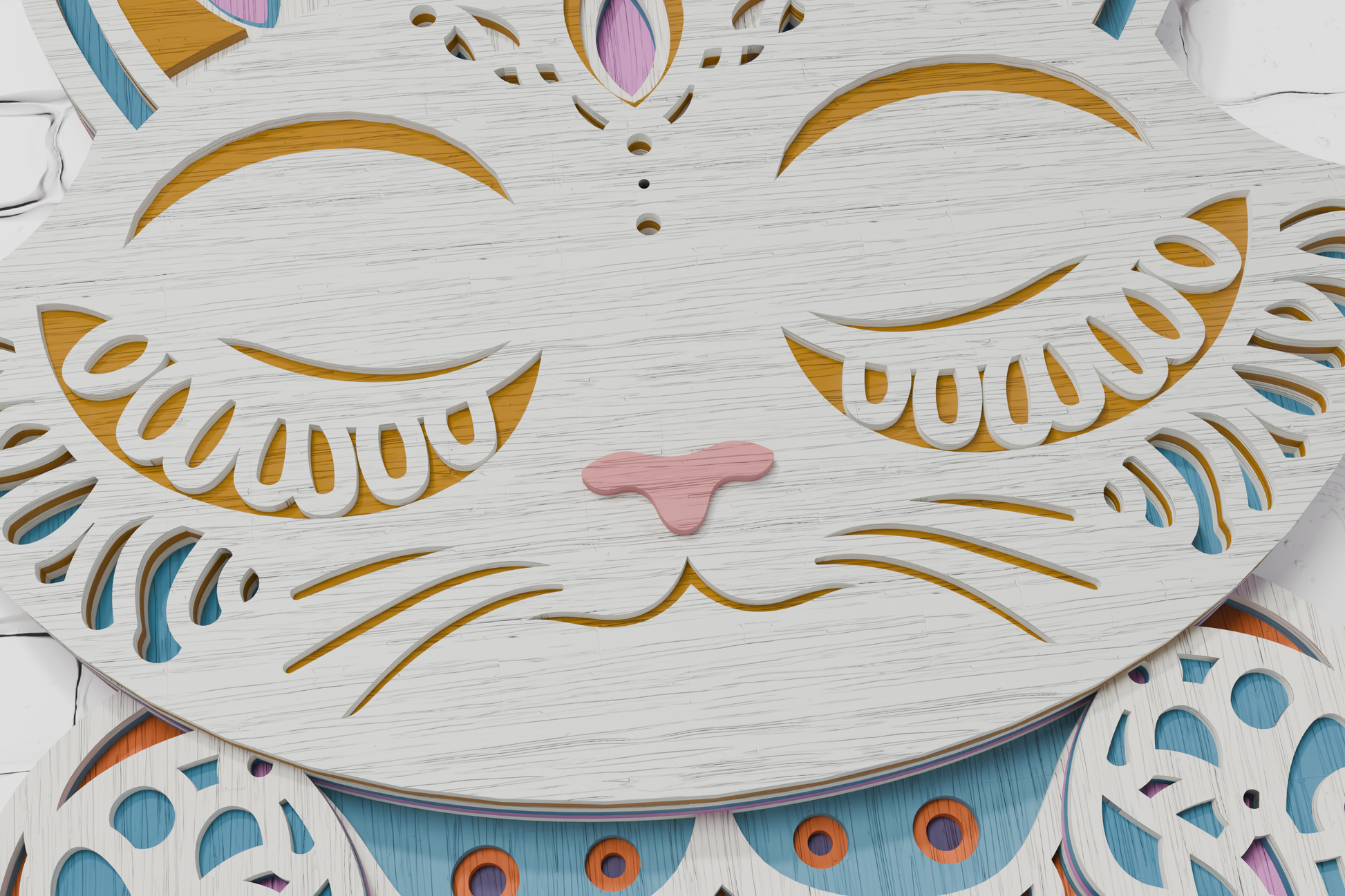 Spiritual yoga cat mandala digital download for xTool

