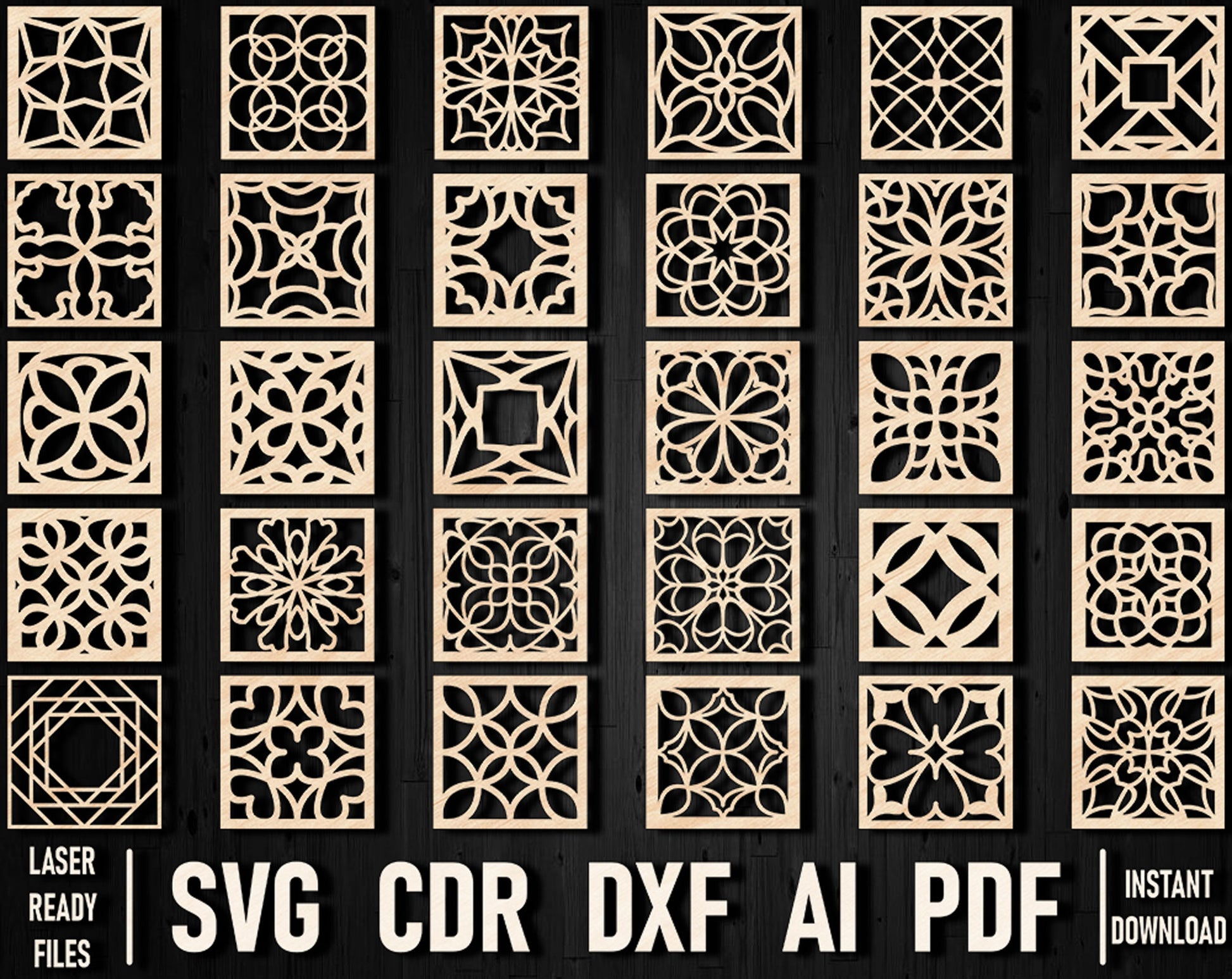 Square Template for Laser Cutting