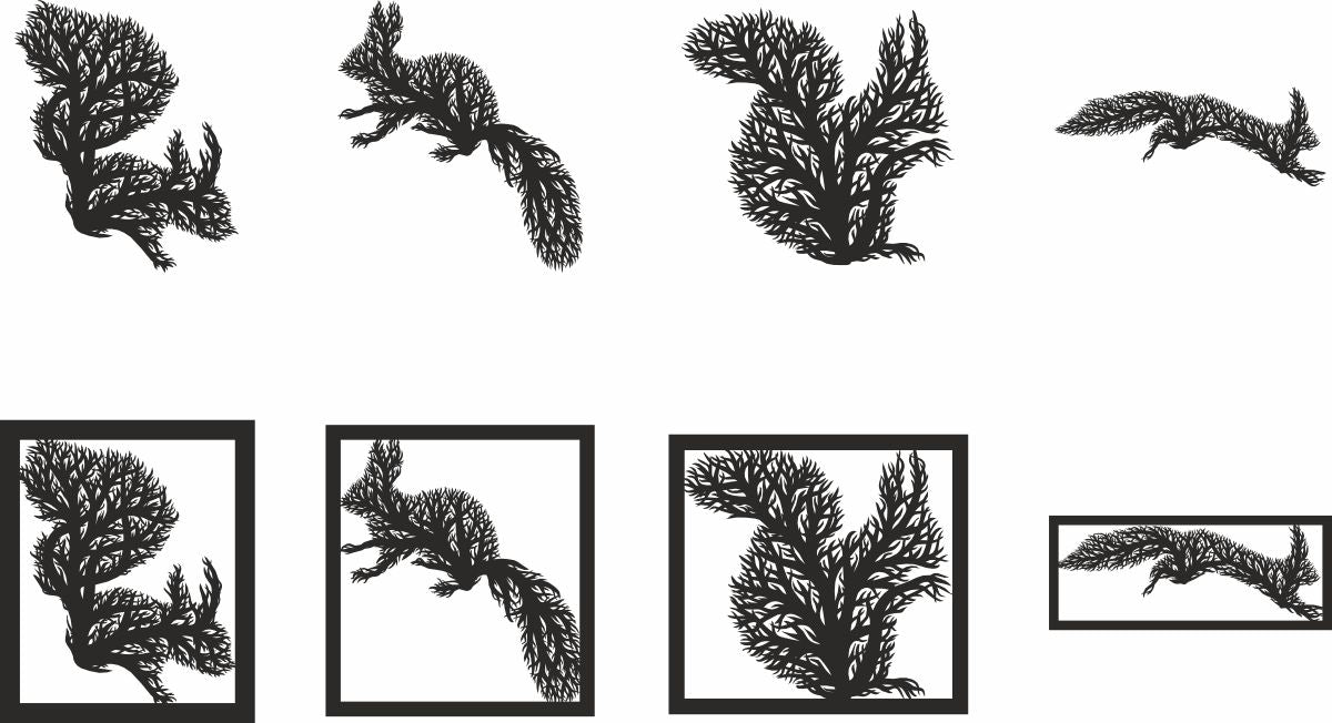 Squirrel vector template dxf files