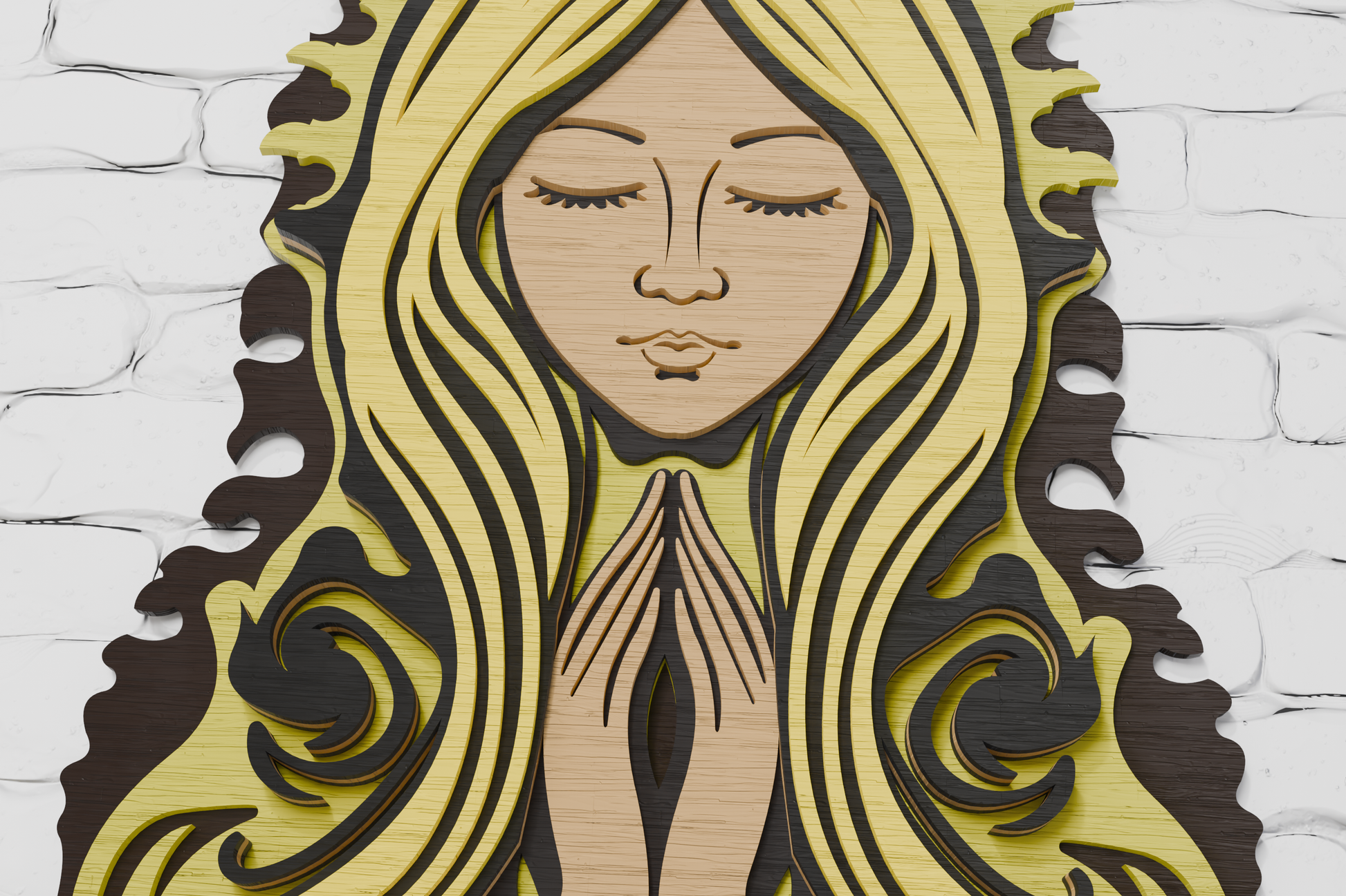 St. Mary prayer design DXF PDF AI CDR

