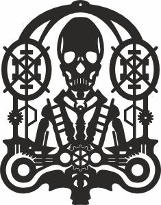 Steampunk scull vector design