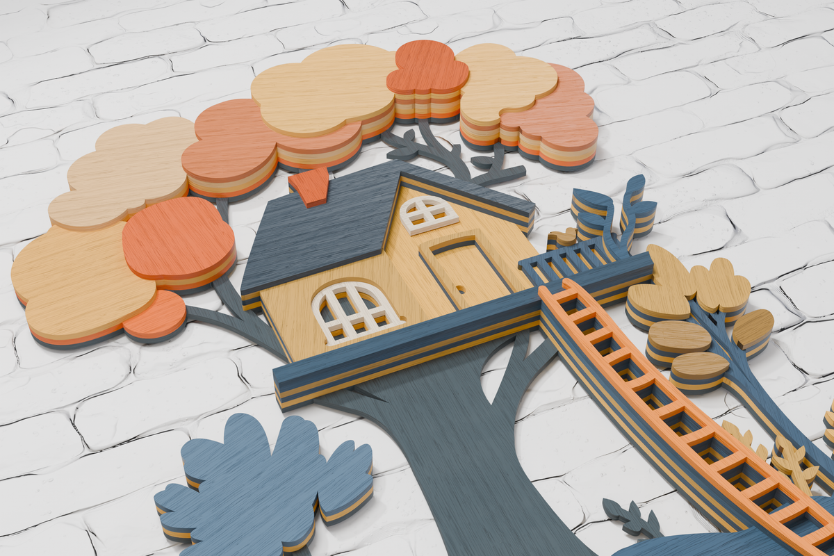 Treehouse digital files CDR DXF AI PDF SVG

