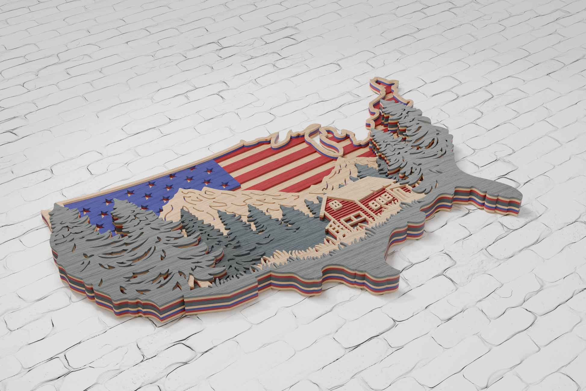 USA-Map-Farm-Scene-Laser-Cut-Wood-Design