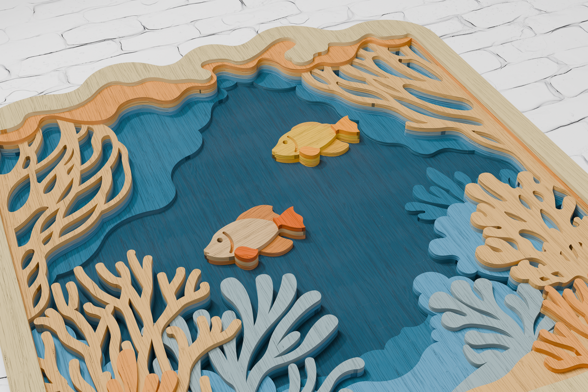 Underwater digital files CDR DXF AI PDF SVG

