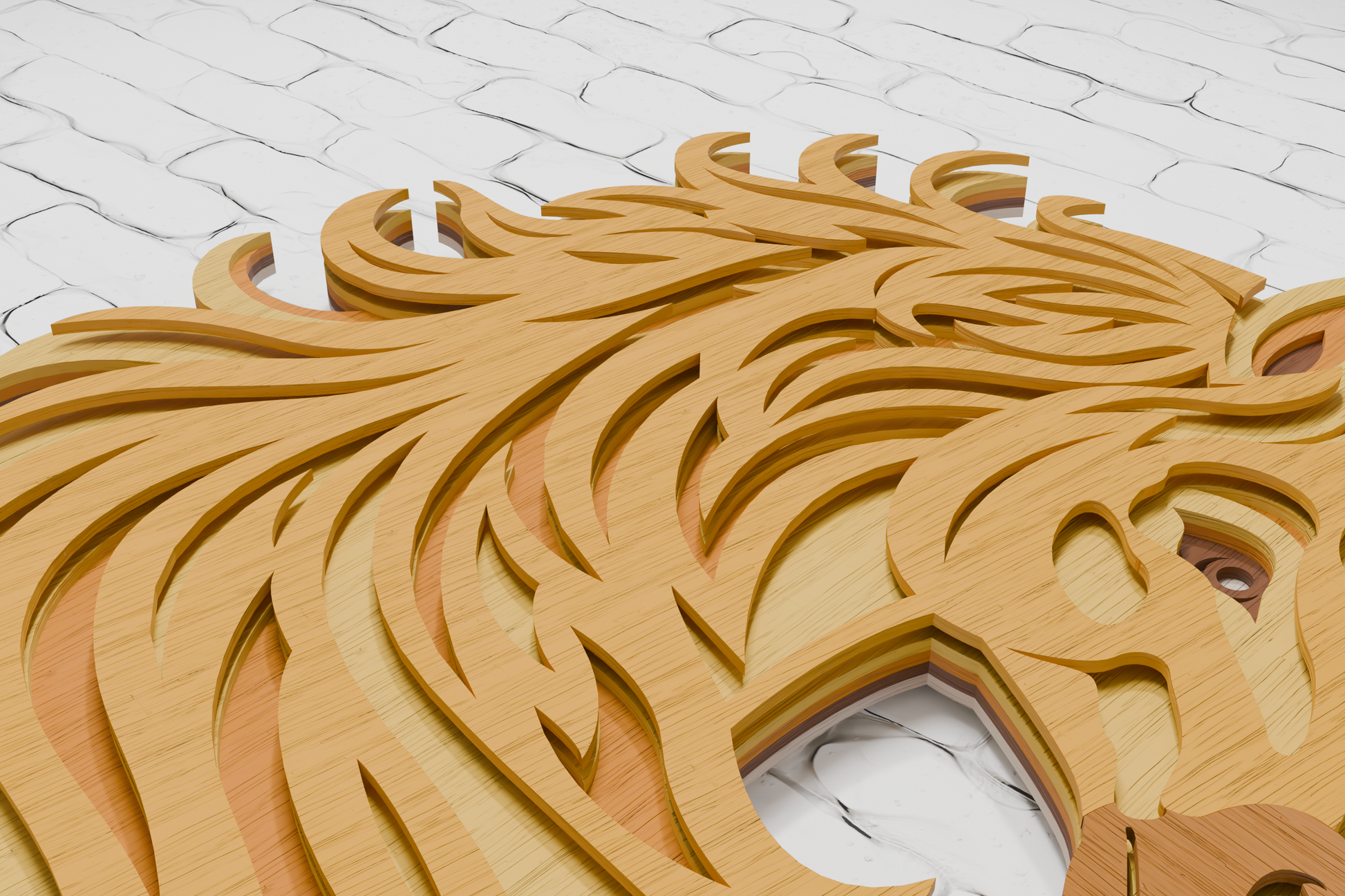 Unicorn mandala DXF file for laser cutting wood

