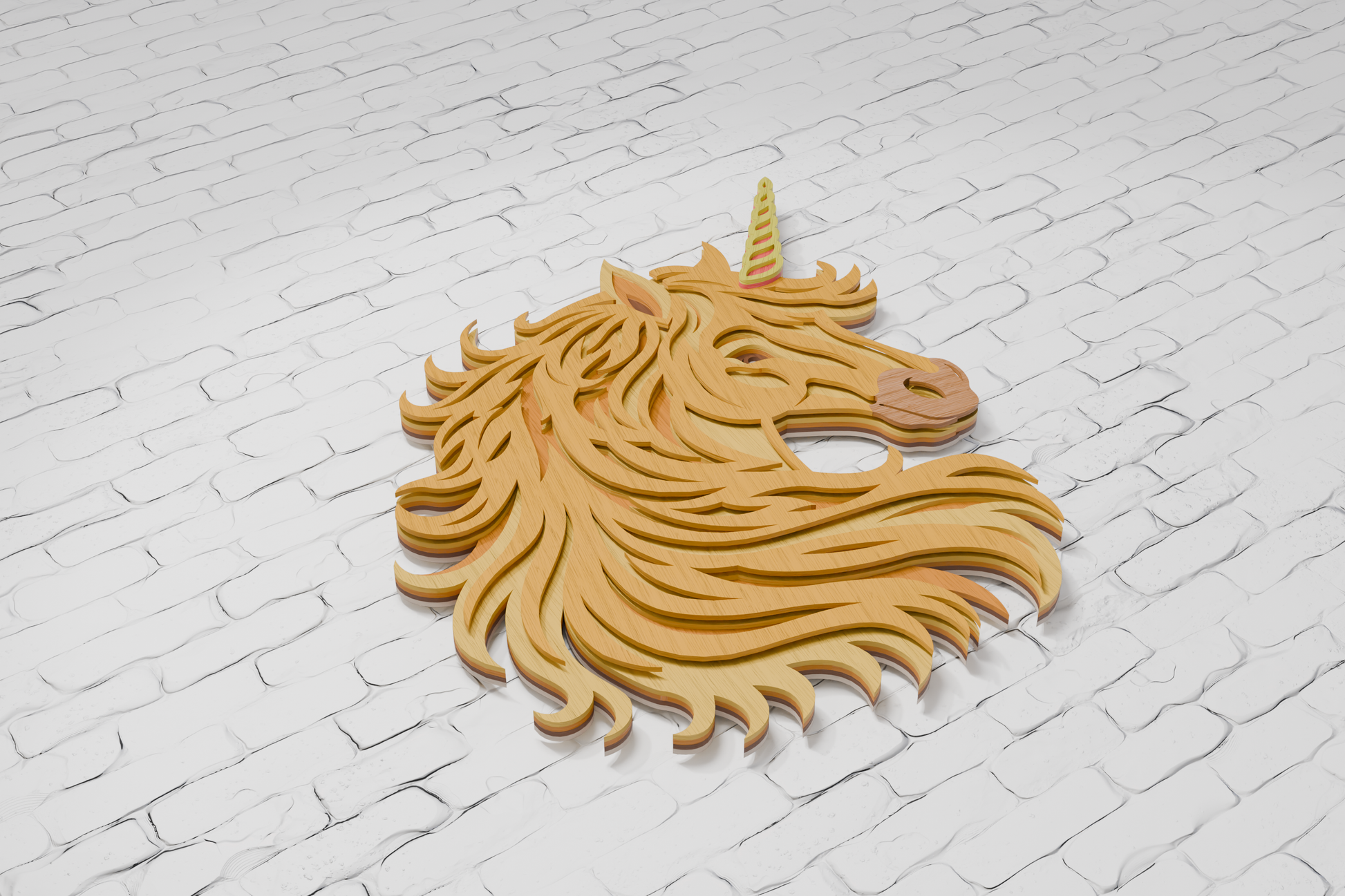 Unicorn mandala laser cut SVG for Cricut and xTool

