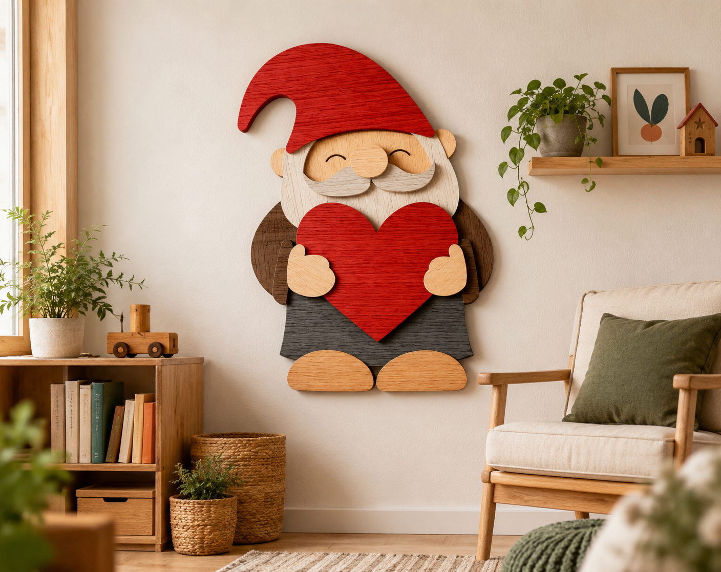 Valentine gnome SVG bundle with DXF and CDR formats

