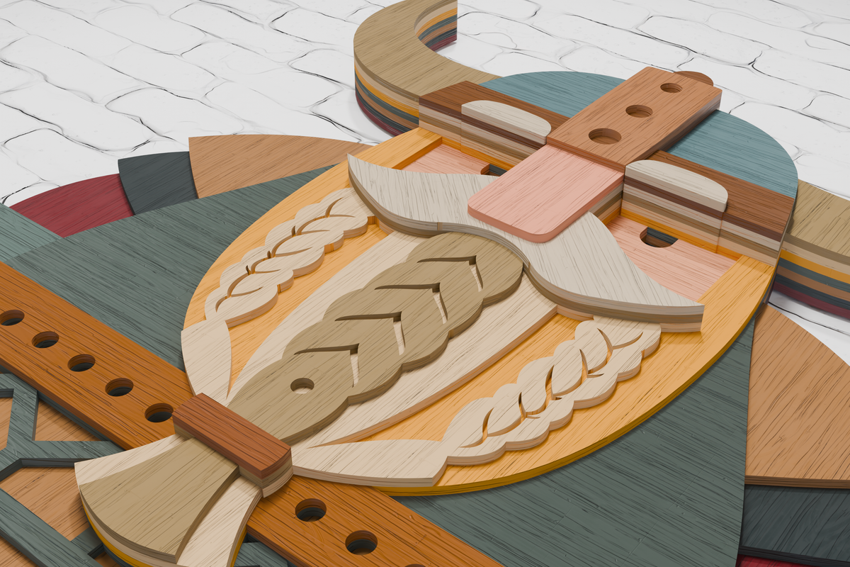 Viking paper craft template SVG AI PDF

