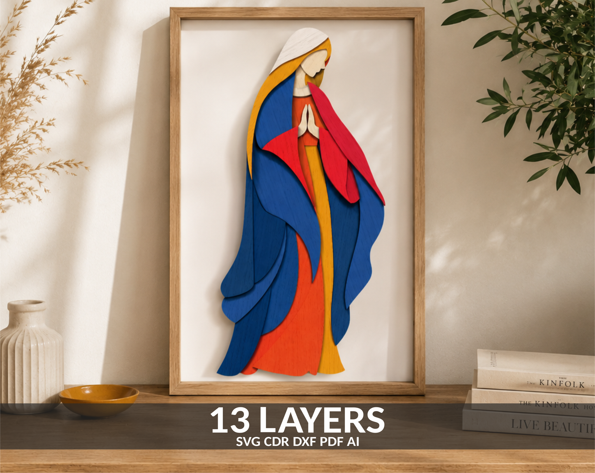 Virgin Mary SVG File

