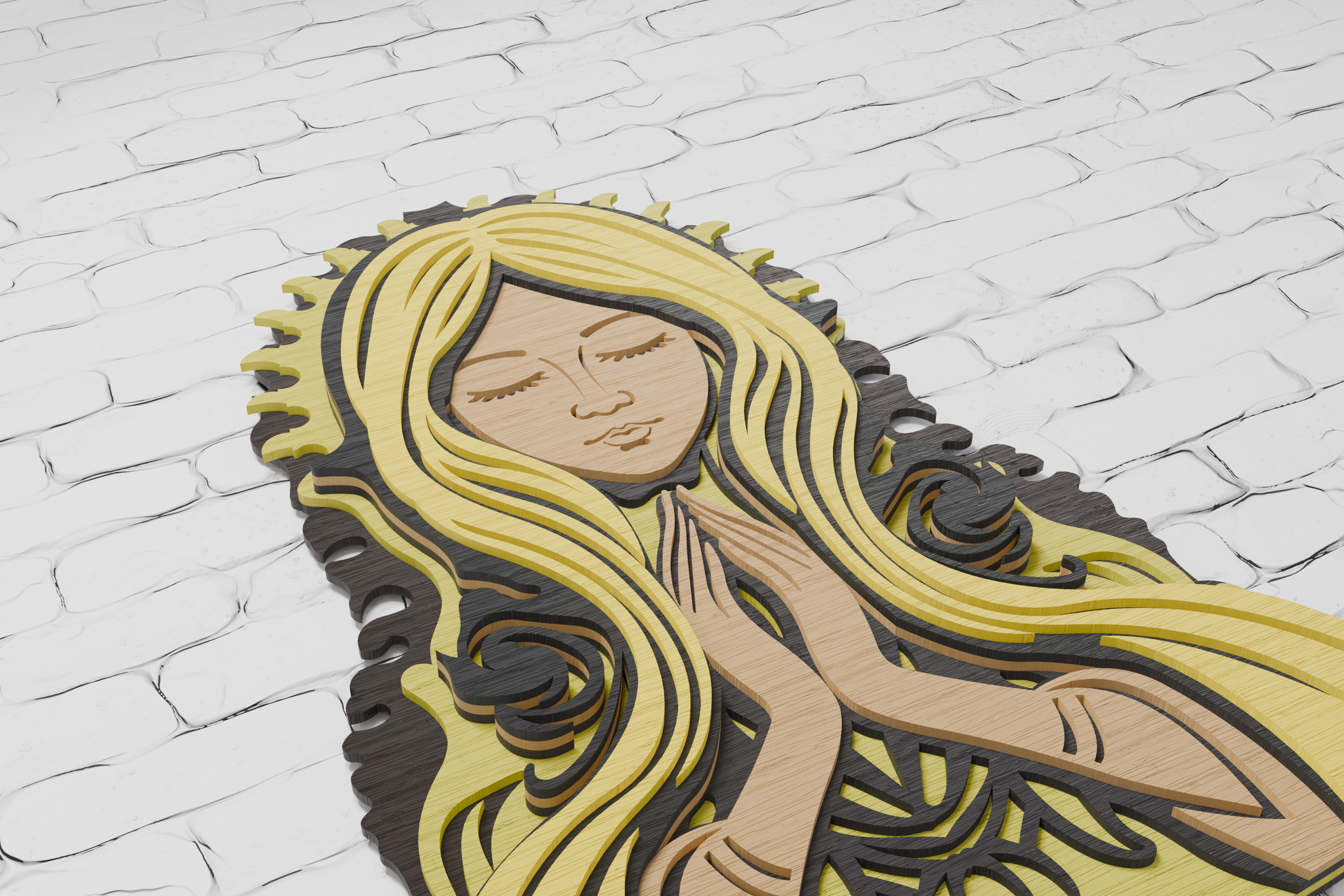 Virgin Mary altar laser cut bundle

