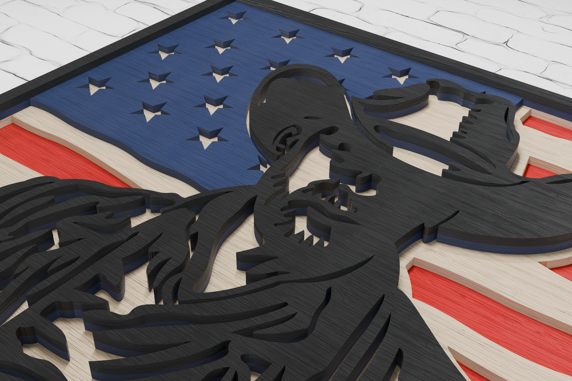 Western Patriotic Cowboy Layered SVG Shadow Box
